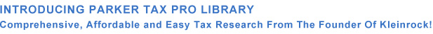 Professional Tax Research,  - tax research software