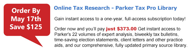 Tax Research Parker Tax Pro Library